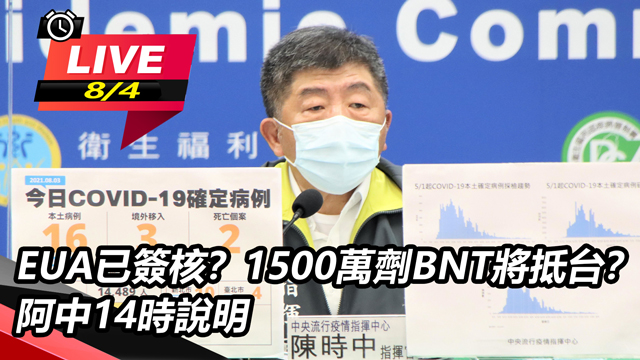 EUA已簽核?1500萬劑BNT將抵台?