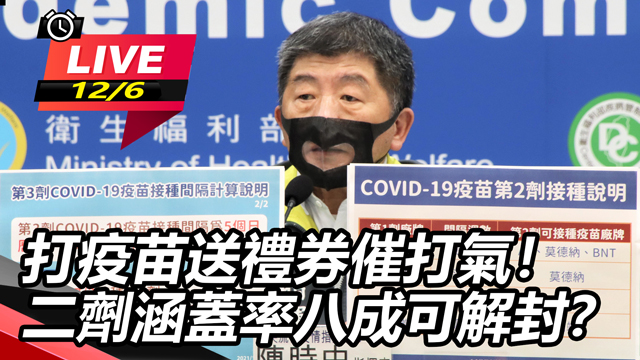 打疫苗送禮券催打氣!二劑涵蓋率八成解封?