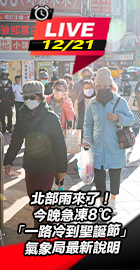 今晚急凍8℃ 一路冷到聖誕節