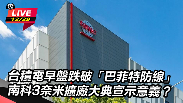 台積電早盤跌破「巴菲特防線」