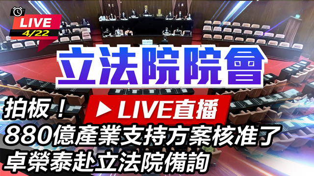 880億產業支持方案核准了 卓榮泰備詢