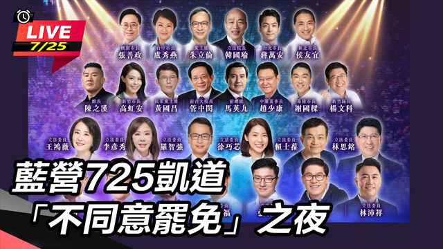藍營725凱道「不同意罷免」之夜