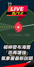 楊柳發布海警！氣象署最新說