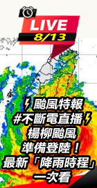 楊柳將登陸台東 午後風雨轉強