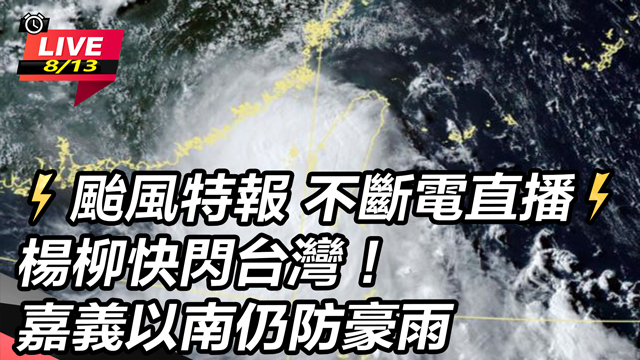 楊柳快閃台灣!嘉義以南仍防豪雨