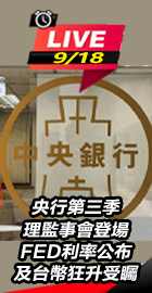 央行第三季理監事會登場