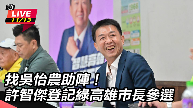 找吳怡農助陣！許智傑登記綠高雄市長參選