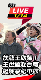 王世堅赴台南挺陳亭妃車掃