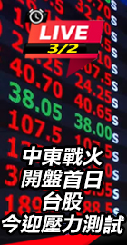 中東戰火開盤 台股迎壓力測試
