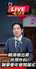 賴清德出席外科醫學會年會開幕