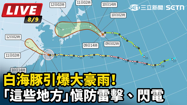 白海豚引爆大豪雨！「這些地方」慎防雷擊
