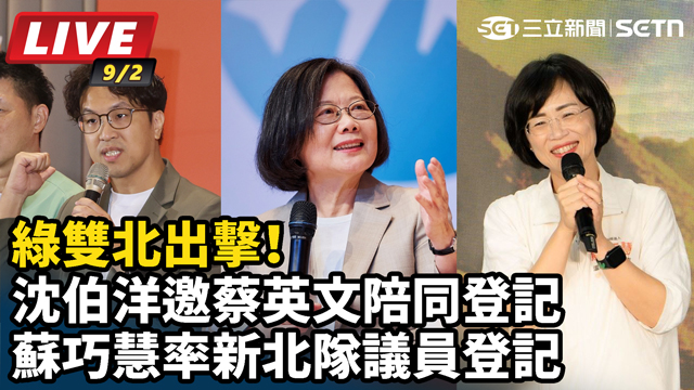 綠雙北出擊！沈伯洋邀蔡英文陪同登記 
