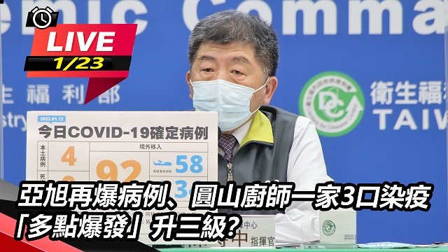 亞旭再爆病例、圓山廚師一家3口染疫