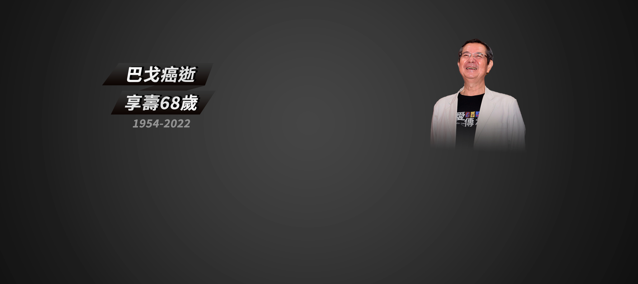 巴戈過世 享壽68歲