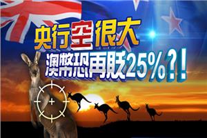 央行「空」很大 澳幣恐再貶25%?
