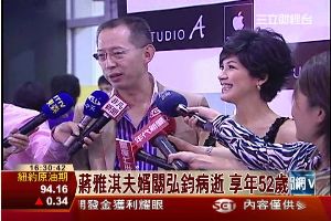 蔣雅淇夫婿關弘鈞病逝　享年52歲