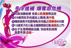 冬季補腎抗老7-1：三高慢性病　進補忌吃太油膩