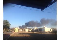 台中龍井塑膠廠大火