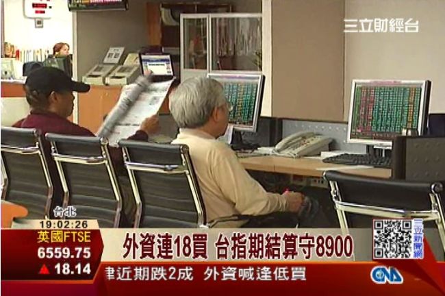 外資連18買　台指期結算守8900