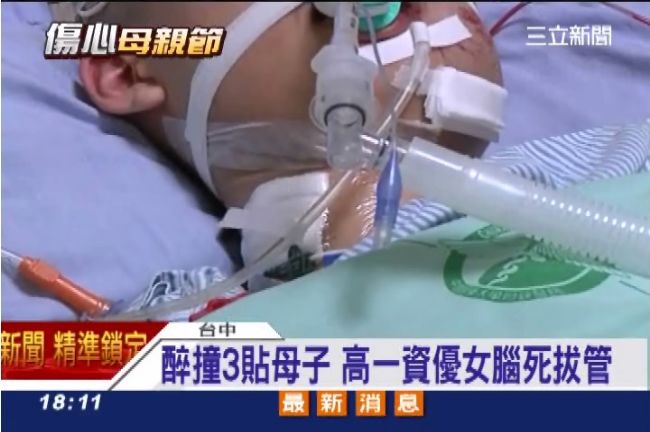被酒駕撞飛昏迷　台中高一資優女走了