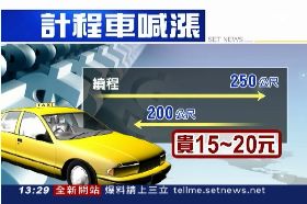 計程車漲價1200