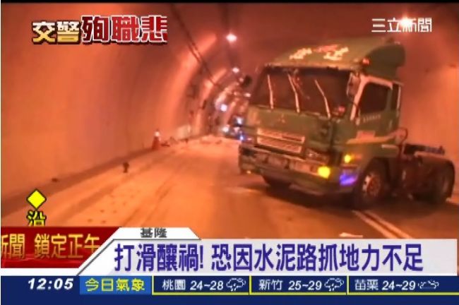 「打滑」釀禍？恐因水泥地抓地力不足