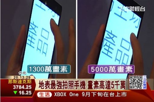 地表最強拍照手機 畫素高達5千萬