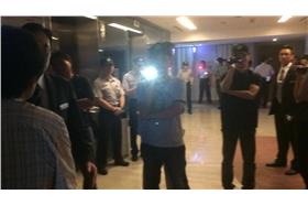 0625王張會飯店-華航富諾特旅館已經戒嚴了（圖／翻攝自民主鬥陣 Democracy Tautin臉書）