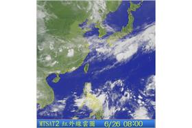 衛星雲圖.0626氣象（圖／翻攝自中央氣象局網站）