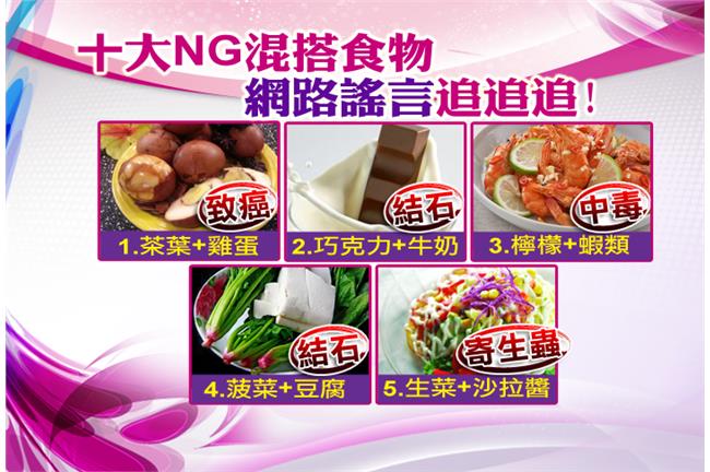 十大NG混搭食物！小心吃錯恐致癌？