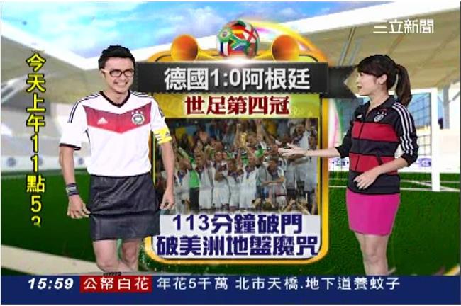 願賭服輸！男主播實現諾言穿短裙播報