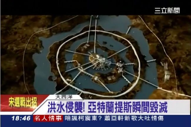 失落亞特蘭提斯　遭洪水侵襲沉沒海底