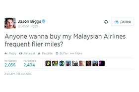 馬航,傑森畢格斯(Jason Biggs)（來源：Twitter）