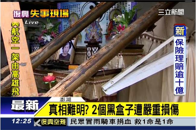 喪家靈堂遭復航砸穿　幸沒傷到遺體