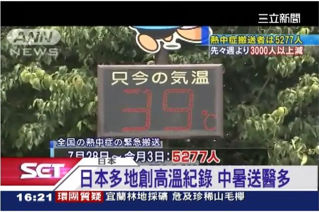 日本大「烤」驗　關東地區高溫39度