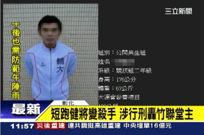 短跑健將變殺手　涉行刑轟竹聯堂主