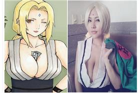 「I級豔后」馬友蓉扮綱手露奶　文化局黑布監控露點（馬友蓉臉書）