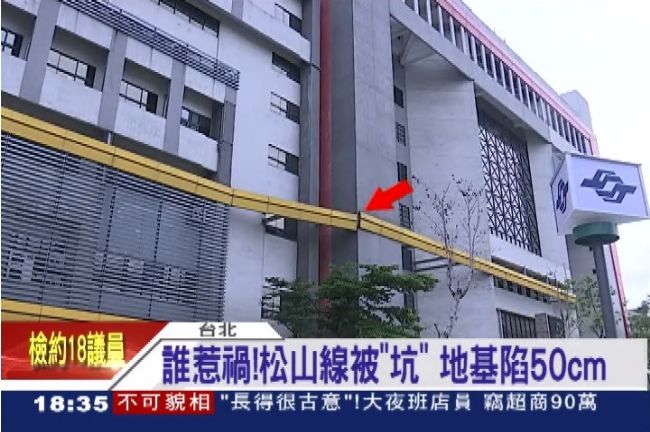 北捷施工惹禍　爆地層下陷50cm