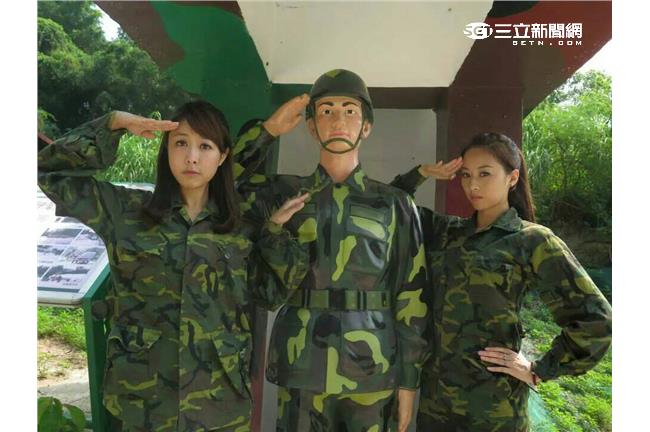 蔣孟玲、夏語心變身女大兵玩高空擊球