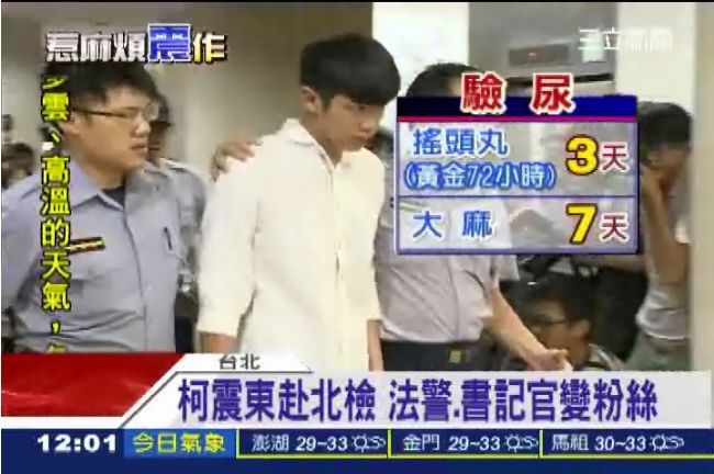 柯震東北檢報到！全程低頭不發一語