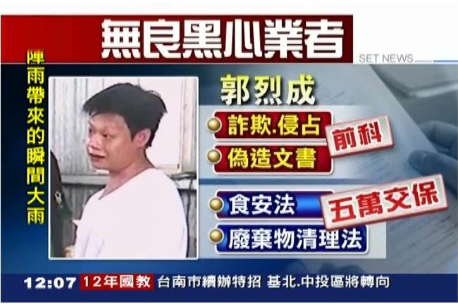 老實生意人郭烈成　改走歹路煉廢油