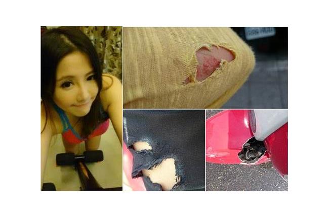 楊伊湄出車禍　整個人摔飛、沾滿汽油