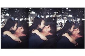 ▲陽岱鋼被女兒偷襲。（圖／翻攝自陽岱鋼臉書）