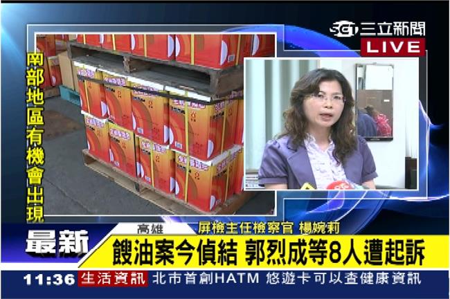 餿油案偵結　郭烈成葉文祥等8人起訴