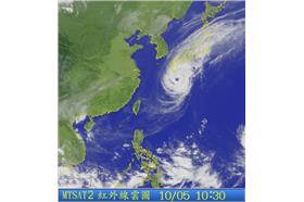 １００５雲圖，翻攝自中央氣象局