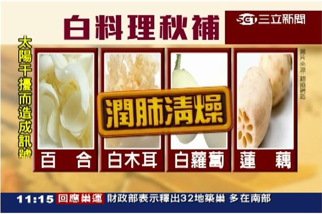防秋燥！補身「吃酸、吃白」潤肺補陰