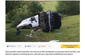 車禍現場照片。（圖／取自Ouest-France）