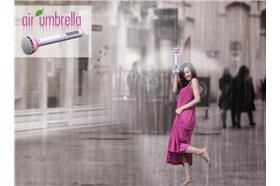 用空氣擋雨「空氣傘」超潮der！但造型激似按摩棒...（翻攝空氣傘kickstarter頁面）