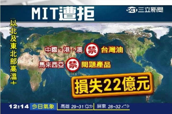 六國抵制MIT　台食品業損失22億