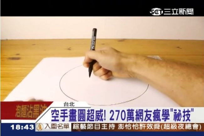 人體隱藏式圓規　一周270萬人瘋學